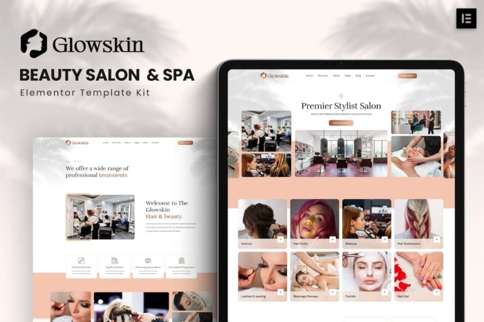 Glowskin – Beauty Salon & Spa Elementor Template Kit 1.0.0