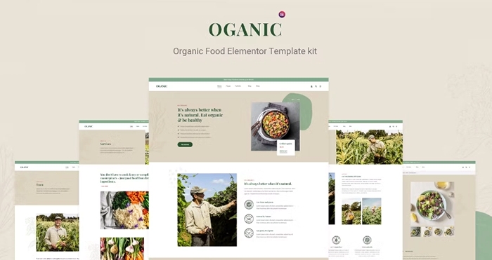 Oganic - Organic Food Elementor Template kit 1.0.0