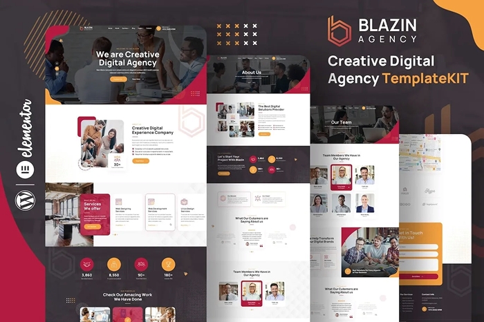 Blazin – Creative Digital Agency Elementor Template Kit 1.0.0