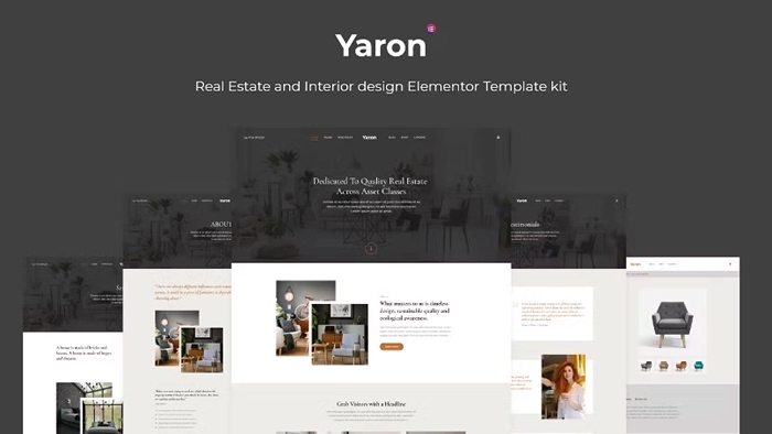 Yaron – Real Estate & Interior Design Elementor Template kit 1.0.0