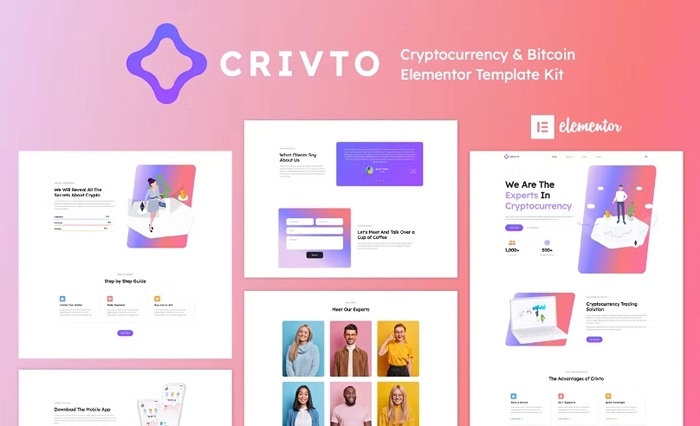 Crivto - Cryptocurrency & Bitcoin Elementor Template Kit 1.0.0