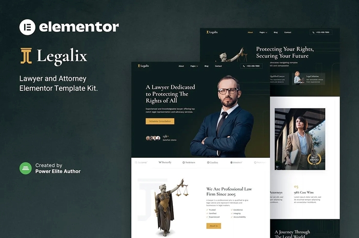 Legalix – Lawyer and Attorney Elementor Template Kit 1.0.0