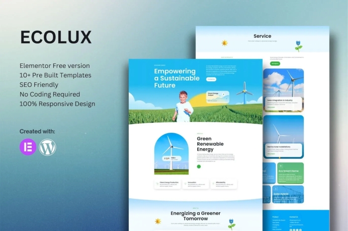 Ecolux – Green Renewable Energy Elementor Template Kit 1.0.0