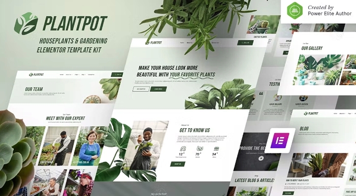 Plantpot - Houseplants & Gardening Elementor Template Kit 1.0.0