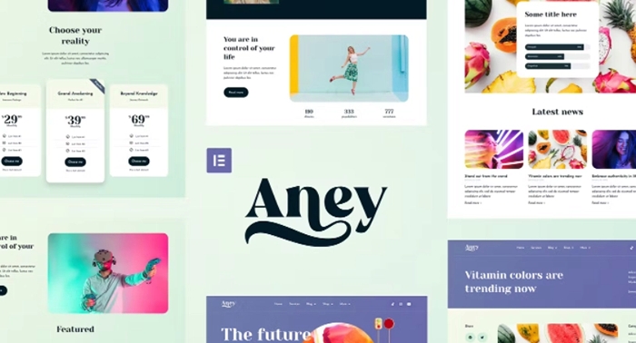 Aney – Vibrant Elementor Template Kit 1.0.0