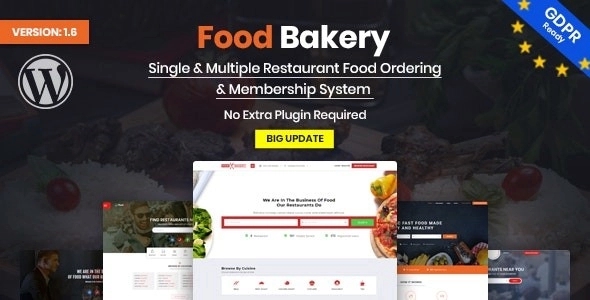 FoodBakery – Delivery Restaurant Directory WP Theme 4.3
