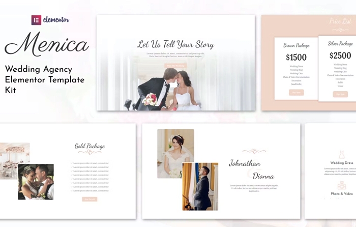 Menica β Wedding Elementor Template Kit 1.0.0