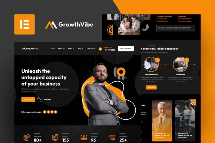 Growth Vibe – Business Consulting Elementor Template Kit 1.0.0