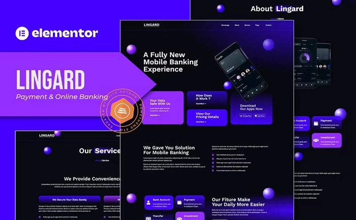 Lingard – Payment & Online Banking Elementor Template Kit 1.0.0