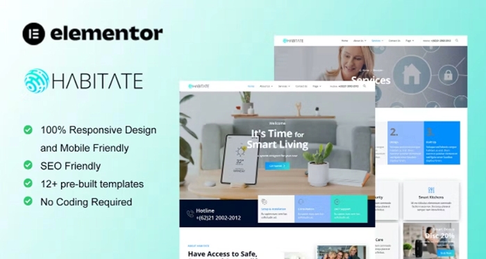 Habitate – Smart Home Services Elementor Template Kit 1.0.0