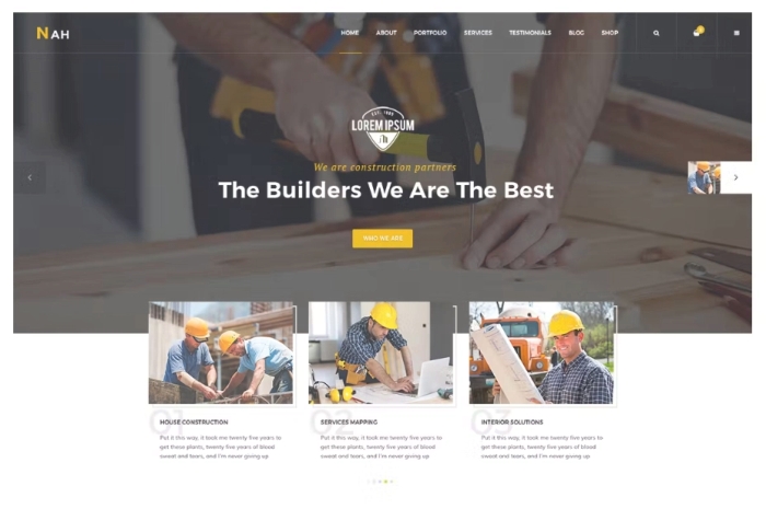 Nah Construction Building Business WP Theme 1.1.7
