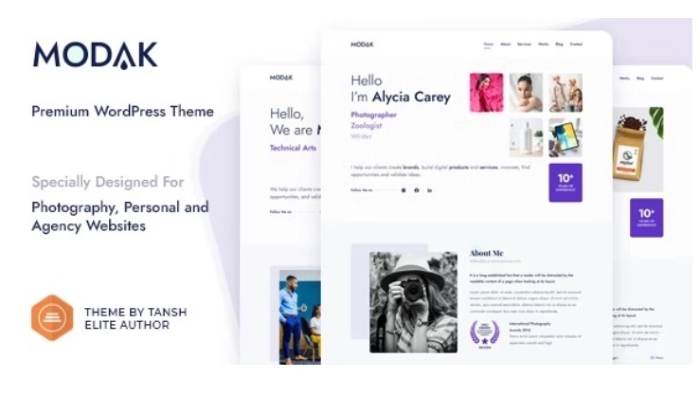 Modak – One Page WordPress Theme 1.0.1