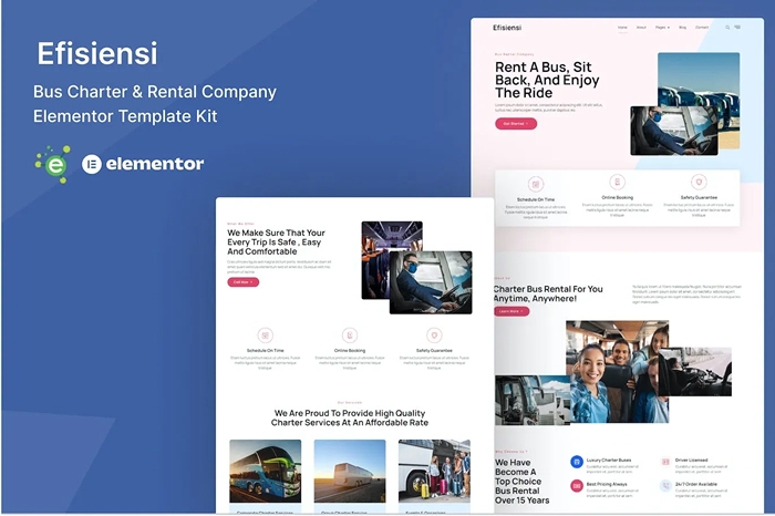Efisiensi – Bus Charter & Rental Company Elementor Template Kit 1.0.0