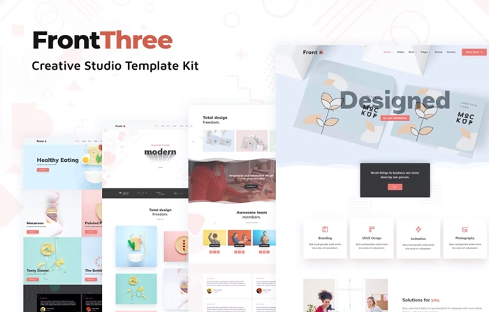 FrontThree – Creative Studio Template Kit 1.0.0
