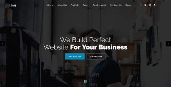 Lean – One Page Portfolio WordPress Theme 1.0