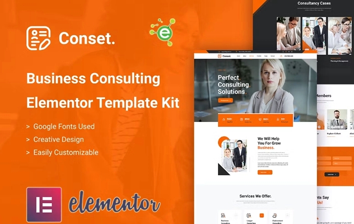 Conset – Business Consulting Elementor Template Kit 1.0.0