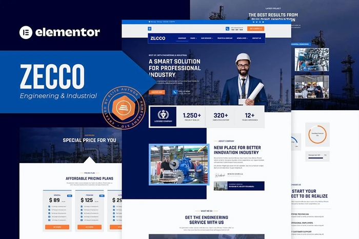 Zecco – Engineering & Industrial Company Elementor Template Kit 1.0.0