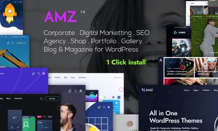 AMZ β All in One Creative WordPress Theme 1.0