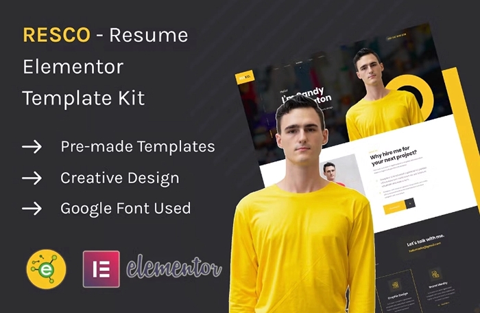 Resco – Resume Elementor Template Kit 1.0.0