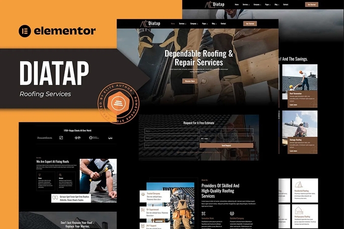 Diatap – Roofing Services Elementor Template Kit 1.0.0