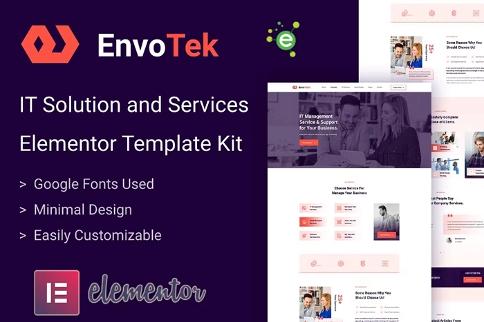 EnvoTek – IT Solution & Services Elementor Template Kit 1.0.0