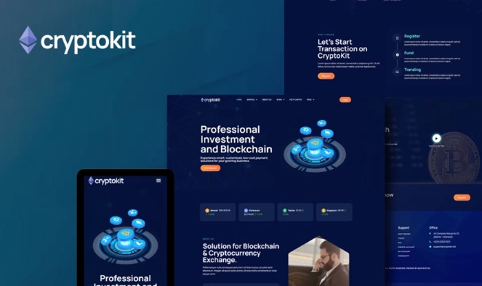 Cryptokit – Blockchain Cryptocurrency Elementor Template Kit 1.0.0
