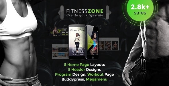 Fitness Zone – Gym & Fitness Theme perfect fit for fitness centers and Gyms 3.6