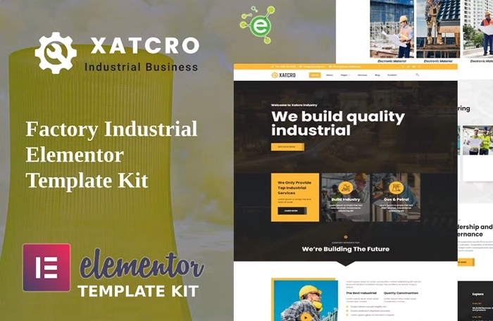 Xatcro - Factory Industrial Elementor Template Kit 1.0.0