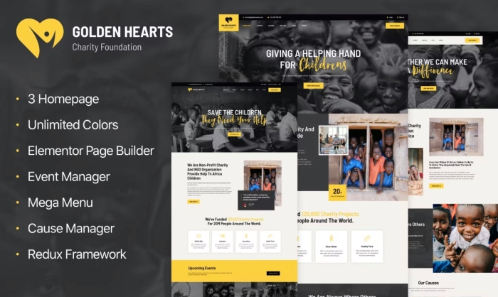 Golden Hearts – Fundraising & Charity Theme 1.0.7