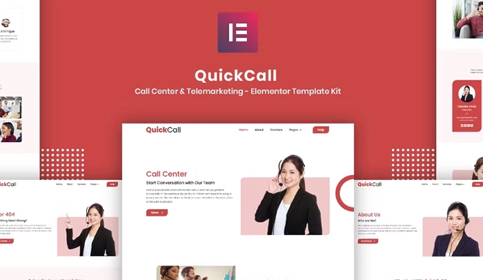 Quick Call - Call Center Elementor Template Kit 1.0.0