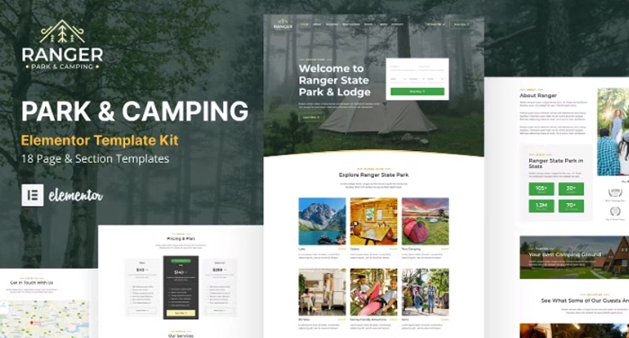 Ranger β Camping & Adventure Elementor Template Kit 1.0.0