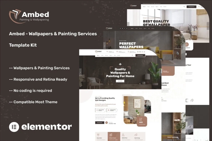 Ambed – Wallpapers & Painting Services Template Kit 1.0.0
