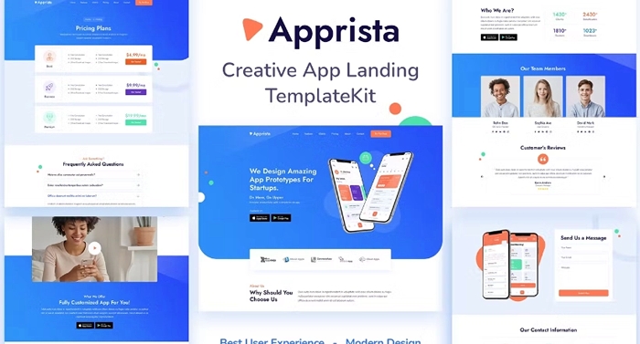 Apprista – Creative App Landing Elementor Template Kit 1.0.0