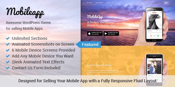 MobileApp – WordPress Theme 1.1.4