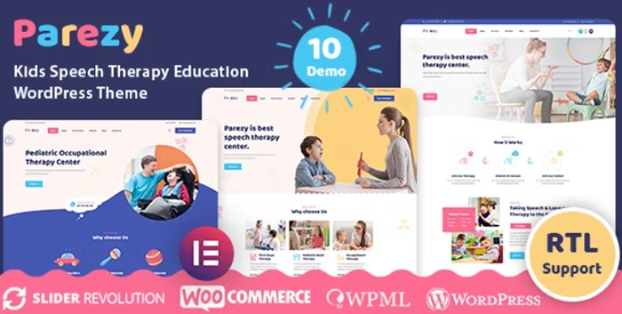 Parezy - Kids Speech Therapy Education WordPress Theme 1.3.0