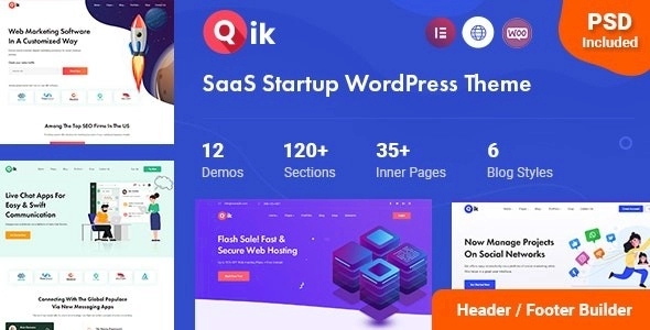 Qik – SaaS Startup WordPress Theme 1.0.2