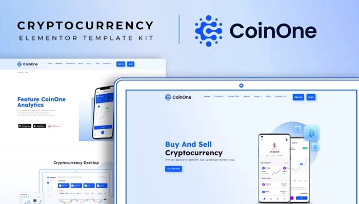 CoinOne – Cryptocurrency Elementor Template Kit 1.0.0