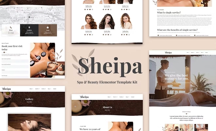 Sheipa – Spa & Beauty Elementor Template Kit 1.0.0