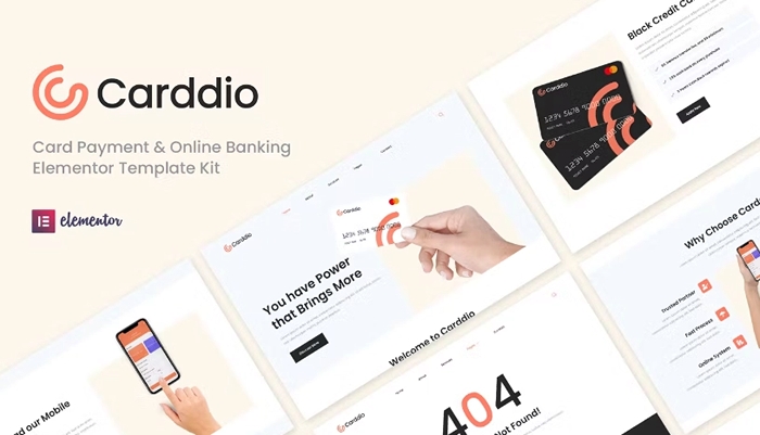 Carddio – Card Payment & Online Banking Elementor Template Kit 1.0.0