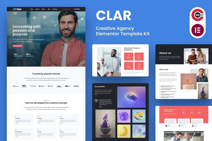 Clar – Digital Agency Elementor Template Kit 1.0.0