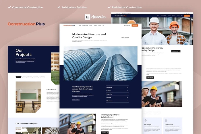 Construction Plus – Construction Elementor Template Kit 1.0.0