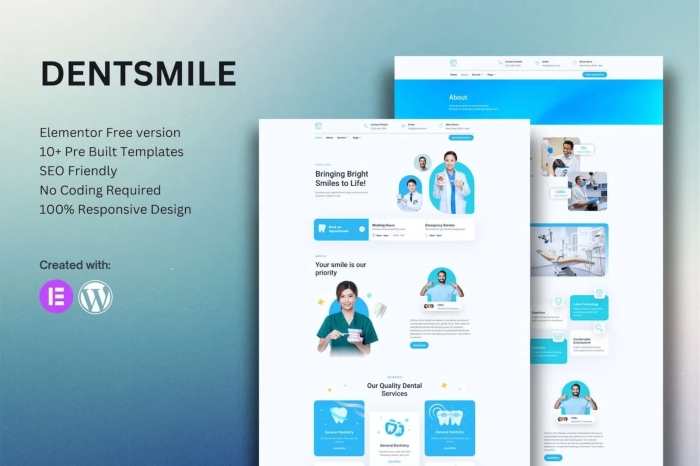 Dentsmile – Dentist & Dental Clinic Elementor Template Kit 1.0.0