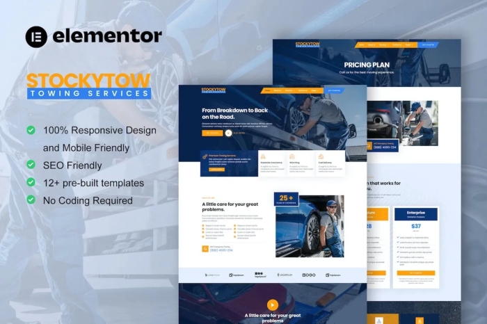 StockyTow – Towing Services Elementor Pro Template Kit 1.0.0