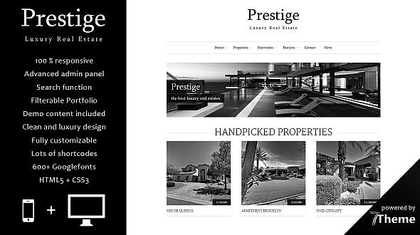 Prestige - a mega clean WordPress Theme for high-class Real Estate Agencies 1.25