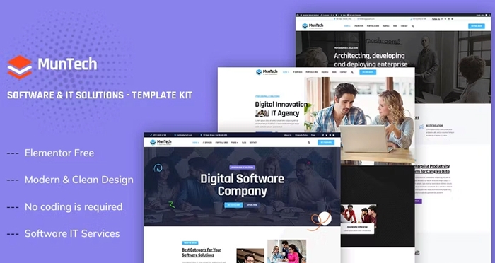 Muntech – Software & IT Solutions Elementor Template Kit 1.0.0
