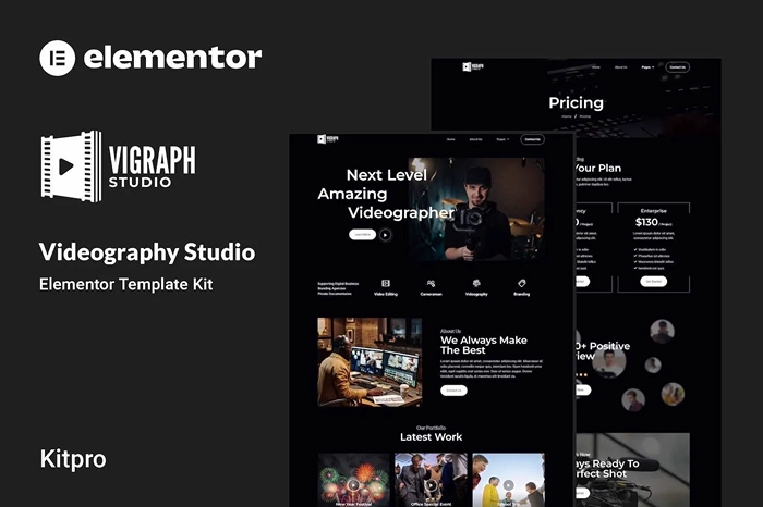 Vigraph – Videography Studio Elementor Template Kit 1.0.0