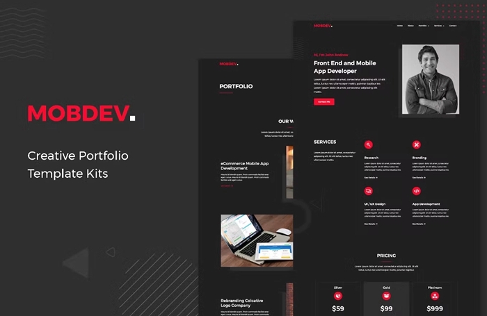 Mobdev – Creative Portfolio & Resume Elementor Template Kit 1.0.0