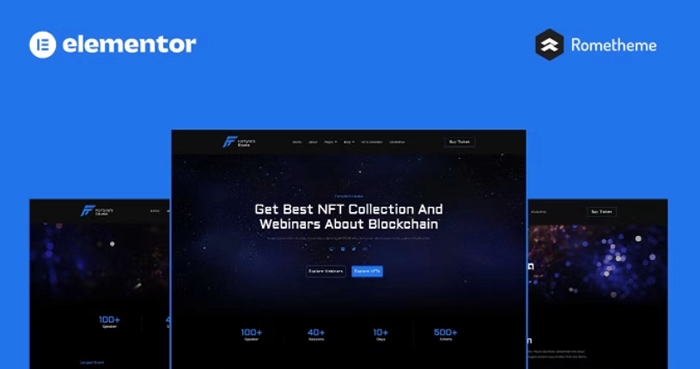 Fortynes – NFTs Conference Elementor Pro Full Site Template 1.0.0