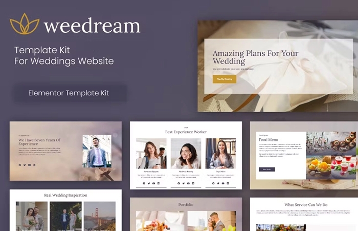 Weedream – Wedding Elementor Template Kit 1.0.0