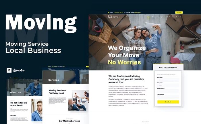 Moving Service - Local Business Elementor Template Kit 1.0.0